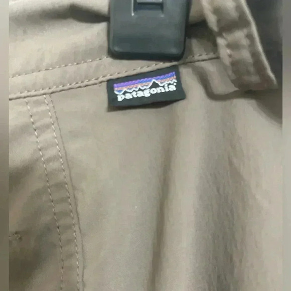 Patagonia Solimar Womens 6 Roll Up Stretch Camping Hiking Pants Beige Khaki SZ S - Picture 13 of 14